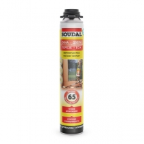Пена пистолетная SOUDAL Окна-Двери 65 с низким расширением (жёлтая) 820мл (12)