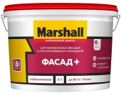 Краска Marshall Фасад + водно-дисперсионная, для наружных и внутренних работ, BW (9л)
