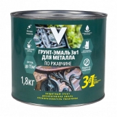 Грунт-эмаль 3в1 "V" матовая серая (1,8кг)