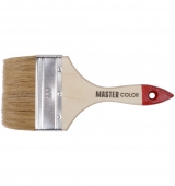 Кисть плоская Master Color 100мм натуральная щетина, деревянная ручка