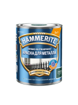 Краска Hammerite гладкая для металла зеленый мох 2л