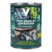 Грунт-эмаль 3в1 "V" матовая серая (0,8кг)
