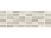Плитка настенная панно мозаика LB-CERAMICS Фиори Гриджо светло-серая 200x600х9мм,7шт (0,84м2)