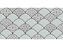 Плитка настенная декор LB-CERAMICS Эллен бело-бирюзовая 200x400х7мм,8шт (0,64м2)