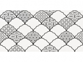 Плитка настенная декор LB-CERAMICS Эллен черно-белая 200x400х7мм,8шт (0,64м2)