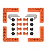 Уголок монтажный алюминиевый 90гр 150х150мм 4шт. с зажимами DLT