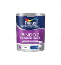 Краска Bindo 2 Dulux Professional белоснежная глубокоматовая, латексная (4,5 л)