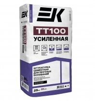 Штукатурка цементная ЕК ТТ100 УСИЛЕННАЯ ручного и маш.нанесения 25кг (60)