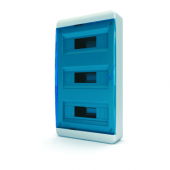Щит пластиковый распределительный навесной 36 мод IP41 синяя прозрачная дверца Tekfor