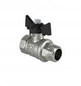 Кран шаровый 1/2" ВР/НР бабочка Delta PRO VALFEX