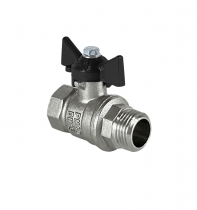 Кран шаровый 1/2" ВР/НР бабочка Delta PRO VALFEX