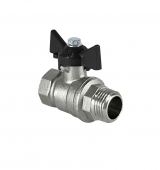 Кран шаровый 3/4" ВР/НР бабочка Delta PRO VALFEX
