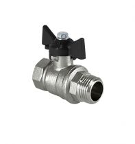 Кран шаровый 3/4" ВР/НР бабочка Delta PRO VALFEX