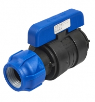 Кран шаровый ПНД 32мм - 1/2" НР VALFEX
