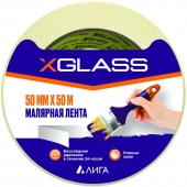 Лента клейкая малярная X-Glass 50мм х 50м арт.0505, (36 шт/кор)