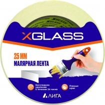 Лента клейкая малярная X-Glass 25мм х 36м арт.6352, (72 шт/кор)
