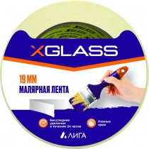 Лента клейкая малярная X-Glass 19мм х 36м арт.6391, (96 шт/кор)
