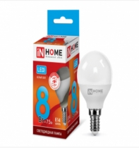 Лампа светодиодная IN HOME-Р45-8Вт-4000К-Е14