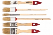 Набор кистей Master Color с деревянными ручками: плоская кисть 20мм, 25мм, 35мм; круглая кисть O20мм, O25мм