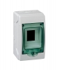 Щит навесной пылевлагозащищенный 4 модуля IP65 прозрачная зеленая дверца Kaedra Schneider Electric