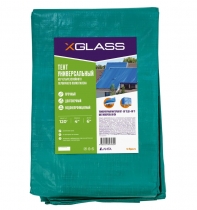 Тент универсальный влагозащитный X-Glass 4х6м, 120гр/м2 c люверсами