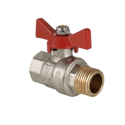 Кран шаровый BASE 3/4" резьба внутренняя-наружная ручка бабочка VALTEC