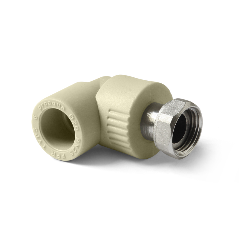 Уголок с накидной гайкой 20x3/4'' ProAqua серый PA29210С