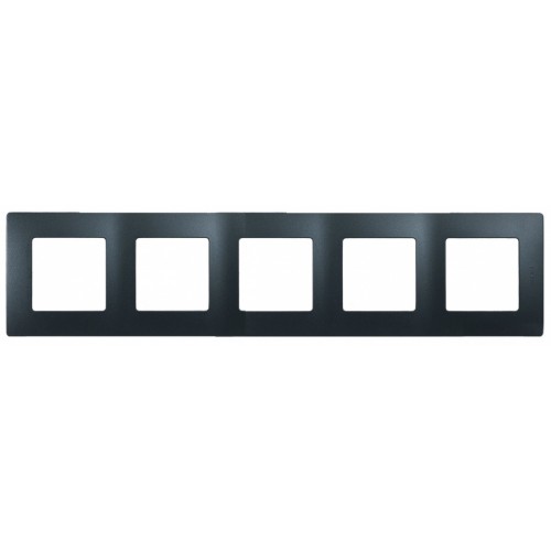 Рамка пятиместная антрацит Etika
