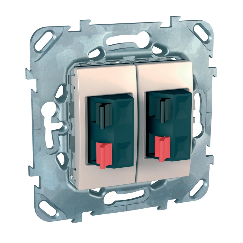 Механизм аудиорозетки двухместной бежевый Unica Schneider Electric
