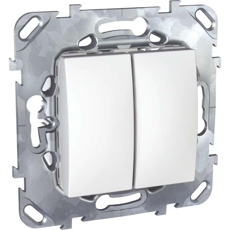 Механизм переключателя 2 кл белый Unica Schneider Electric
