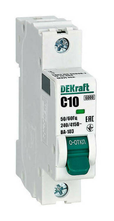 Автоматический выключатель DEKraft 1P 10А C 6кА Schneider Electric