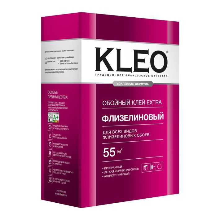 Клей обойный KLEO EXTRA 55 для флизелиновых обоев 380гр (16)