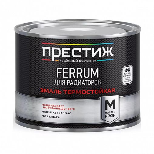 Эмаль для радиаторов ПРЕСТИЖ Ferrum акриловая белая глянцевая 0,4кг