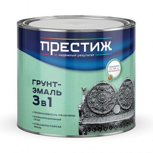 Грунт-эмаль 3в1 ПРЕСТИЖ желтая (1,9кг)