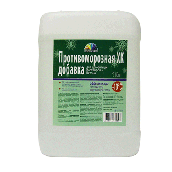 Антиморозная добавка РАДУГА 10л (Хлорид кальция до -10С)