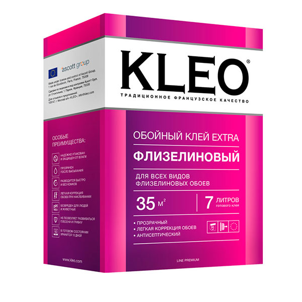 Клей обойный KLEO EXTRA 35 для флизелиновых обоев 240гр (20)